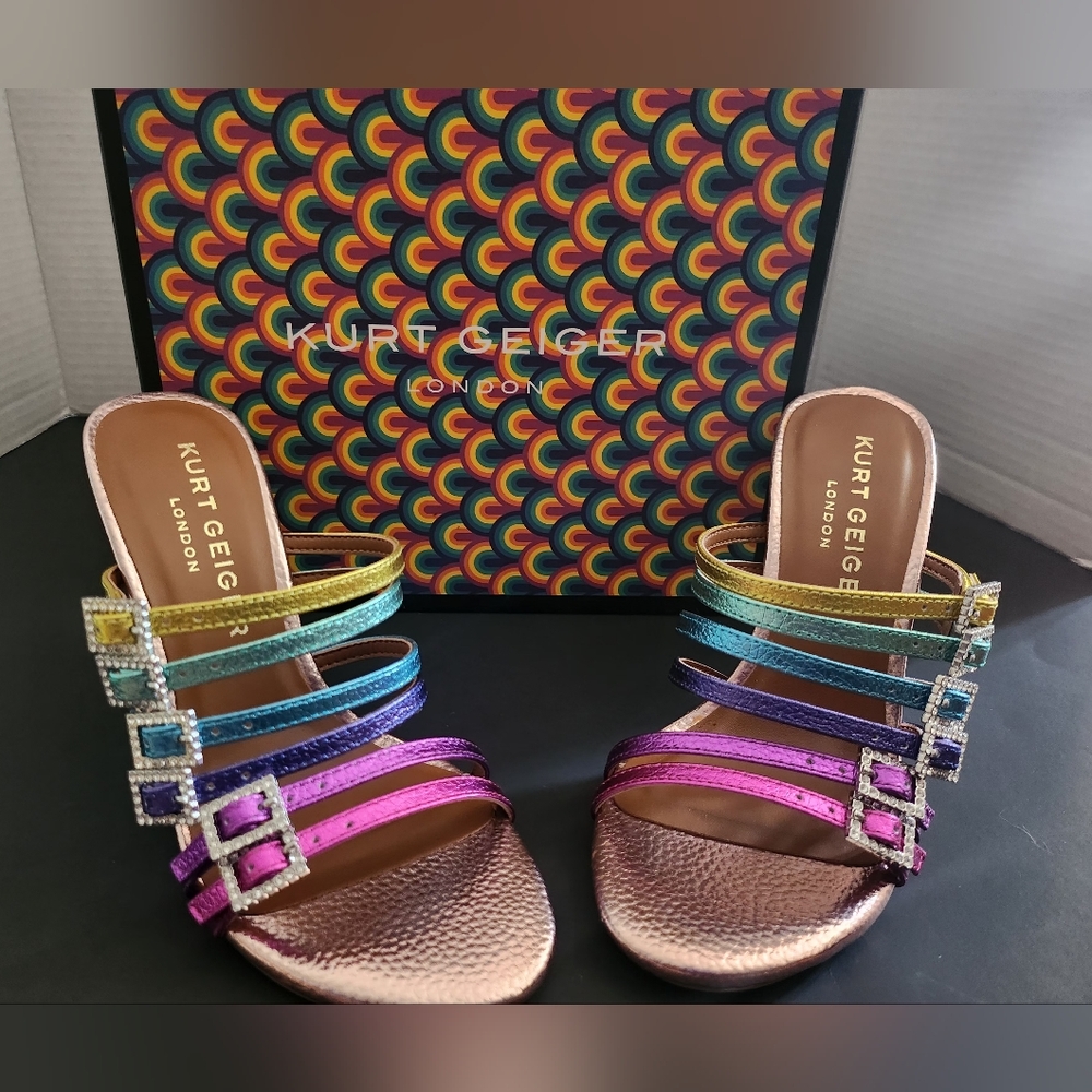 Kurt Geiger Multicolor Metallic Heels
